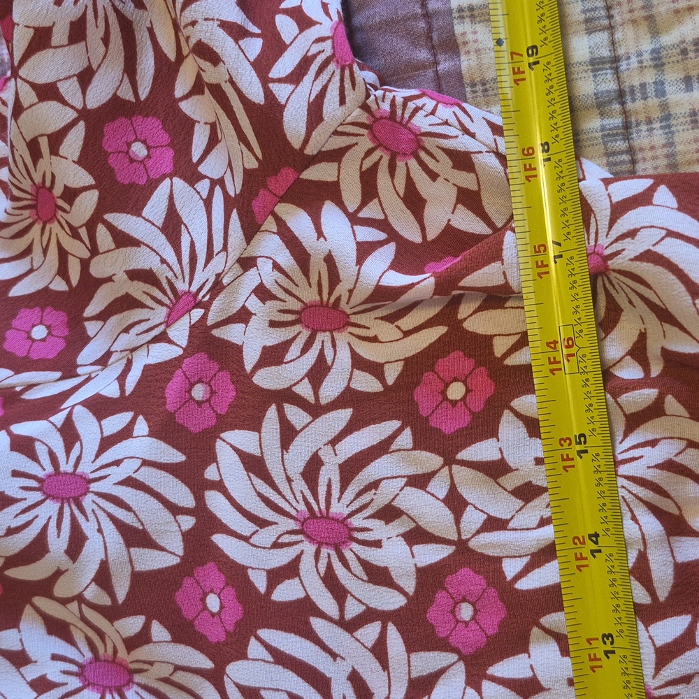 Anthropologie Long Sleeve Bell Bottom Flared Vibrant Floral Jumpsuit Collared 6 - Picture 13 of 17